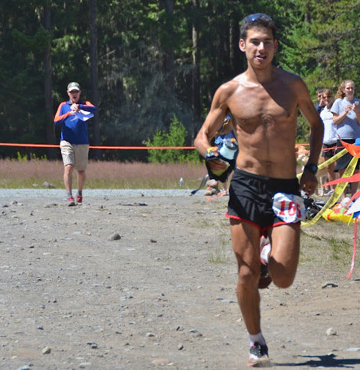 Sage Canaday finishing the 2012 White River 50.