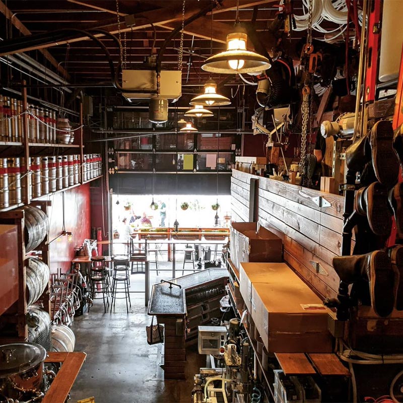 Interior of Flying Lion Brewing's Brewery